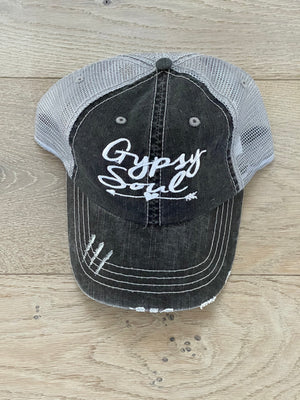Distressed Cap-Gypsy Soul