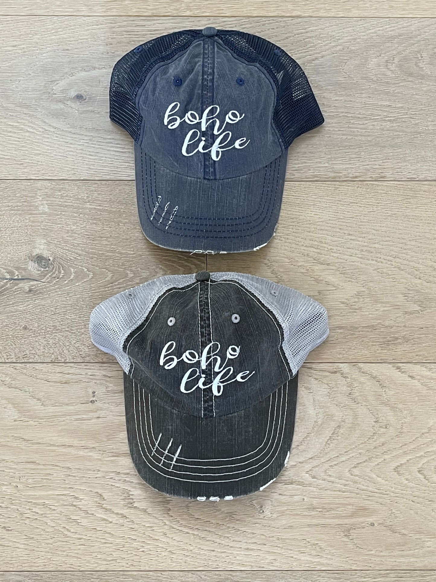 Distressed Cap-Boho Life