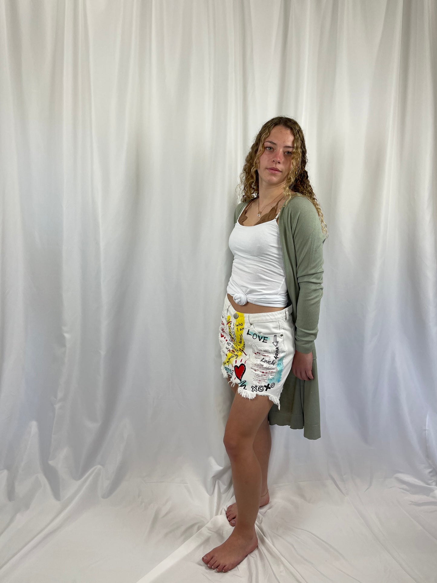 White Graffiti Skirt