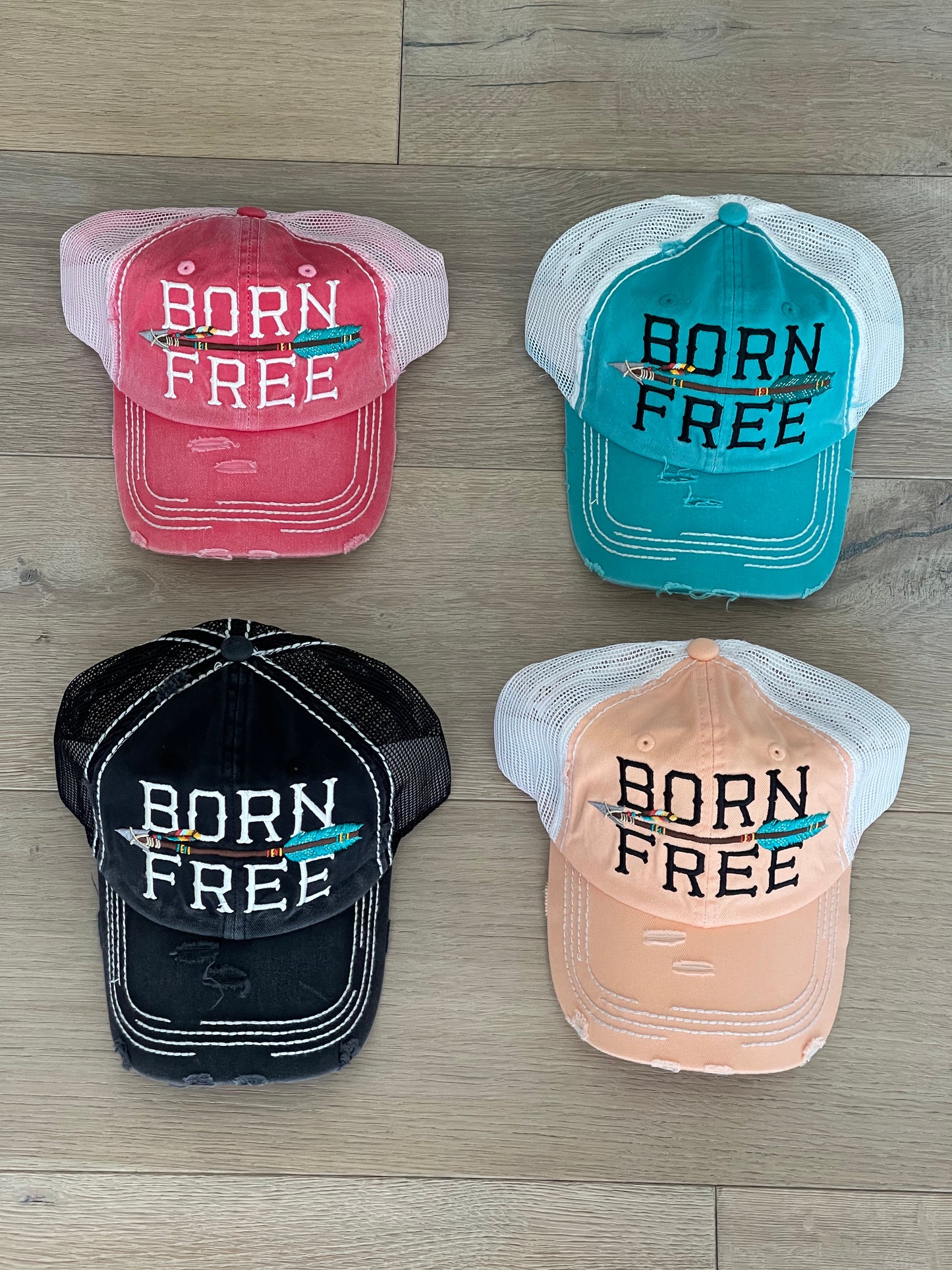 Distressed Cap-Born Free