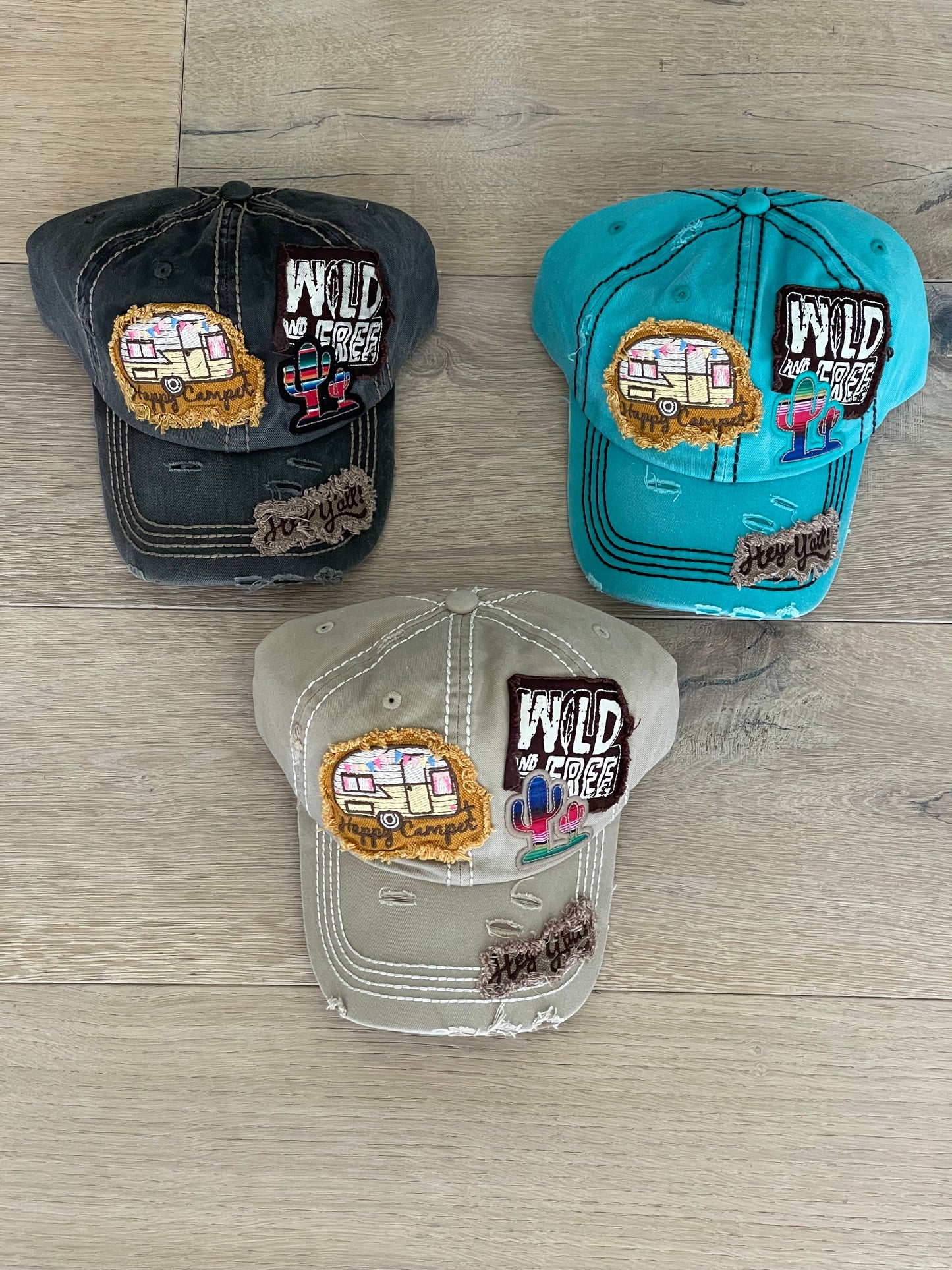 Distressed Cap-Wild & Free