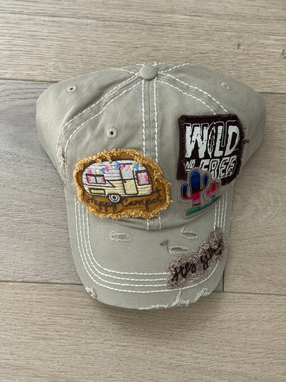 Distressed Cap-Wild & Free