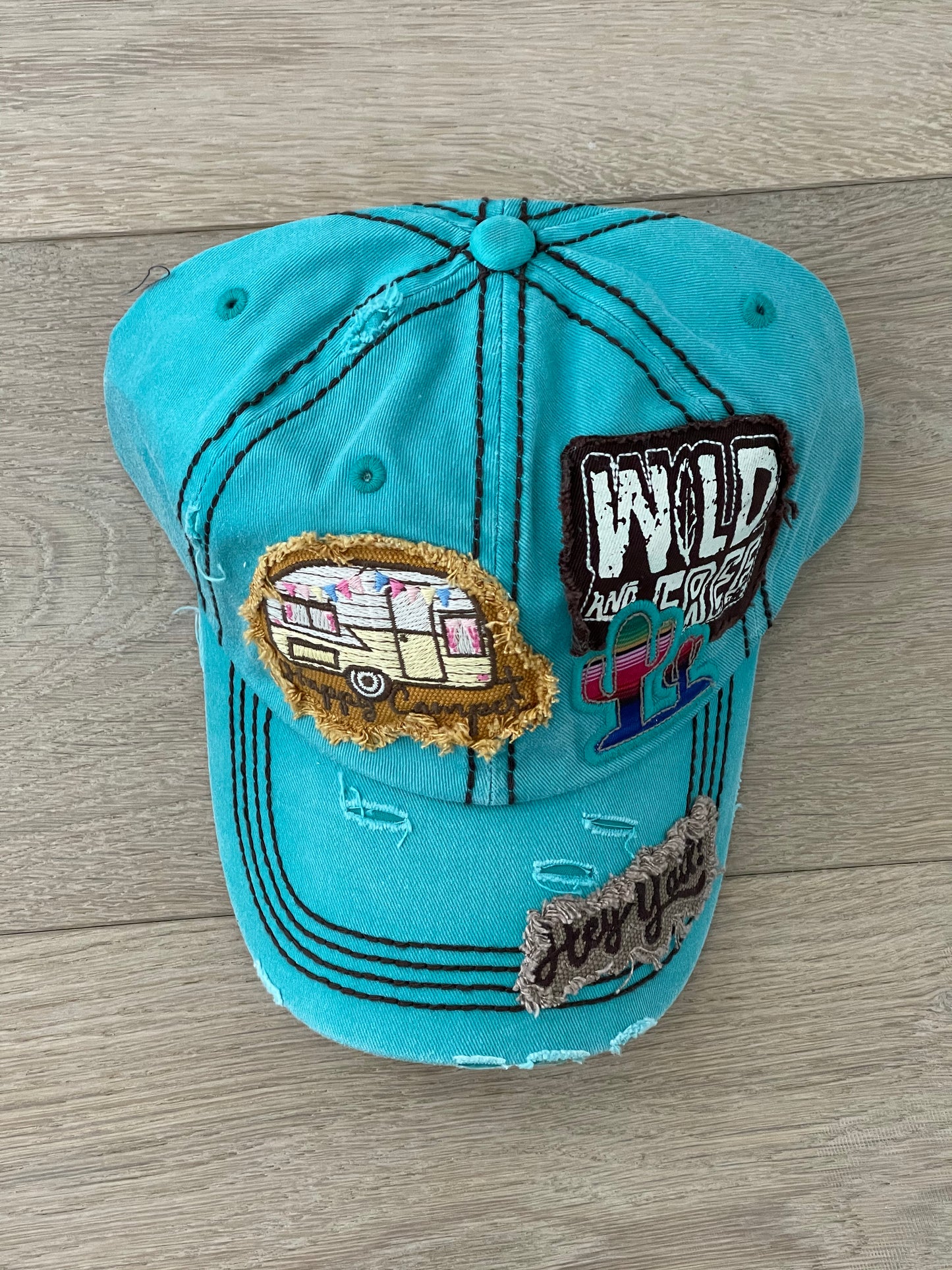 Distressed Cap-Wild & Free