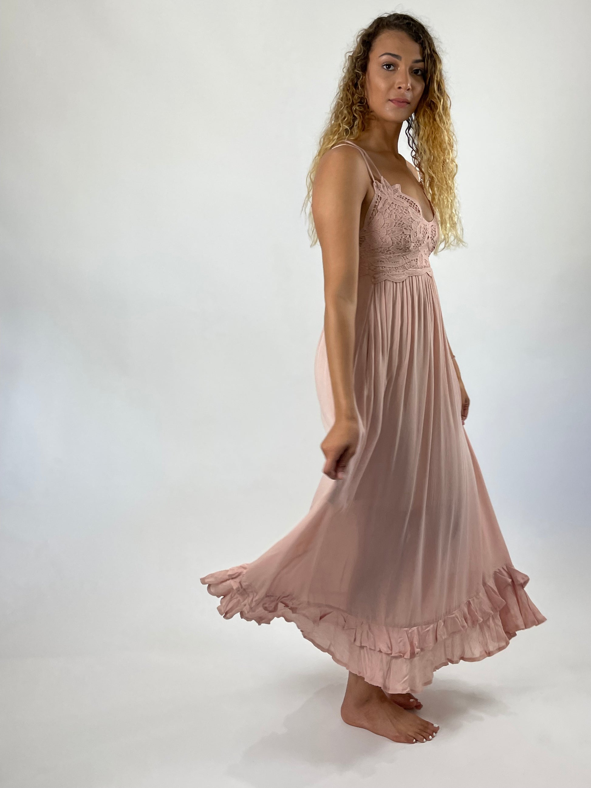 Blush Boho Maxi Dress | Blush Melina Lace Dress Maxi Trestles Clothing Company Blush Boho Maxi Dress | Blush Melina Lace Dress Maxi Trestles Clothing Company