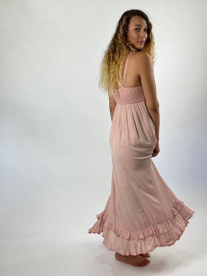 Blush Melina Lace Dress-Maxi