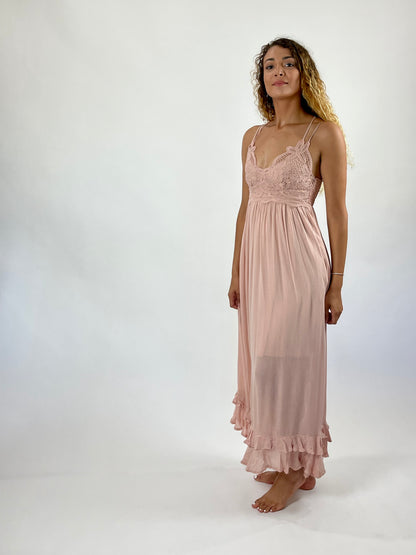 Blush Melina Lace Dress-Maxi