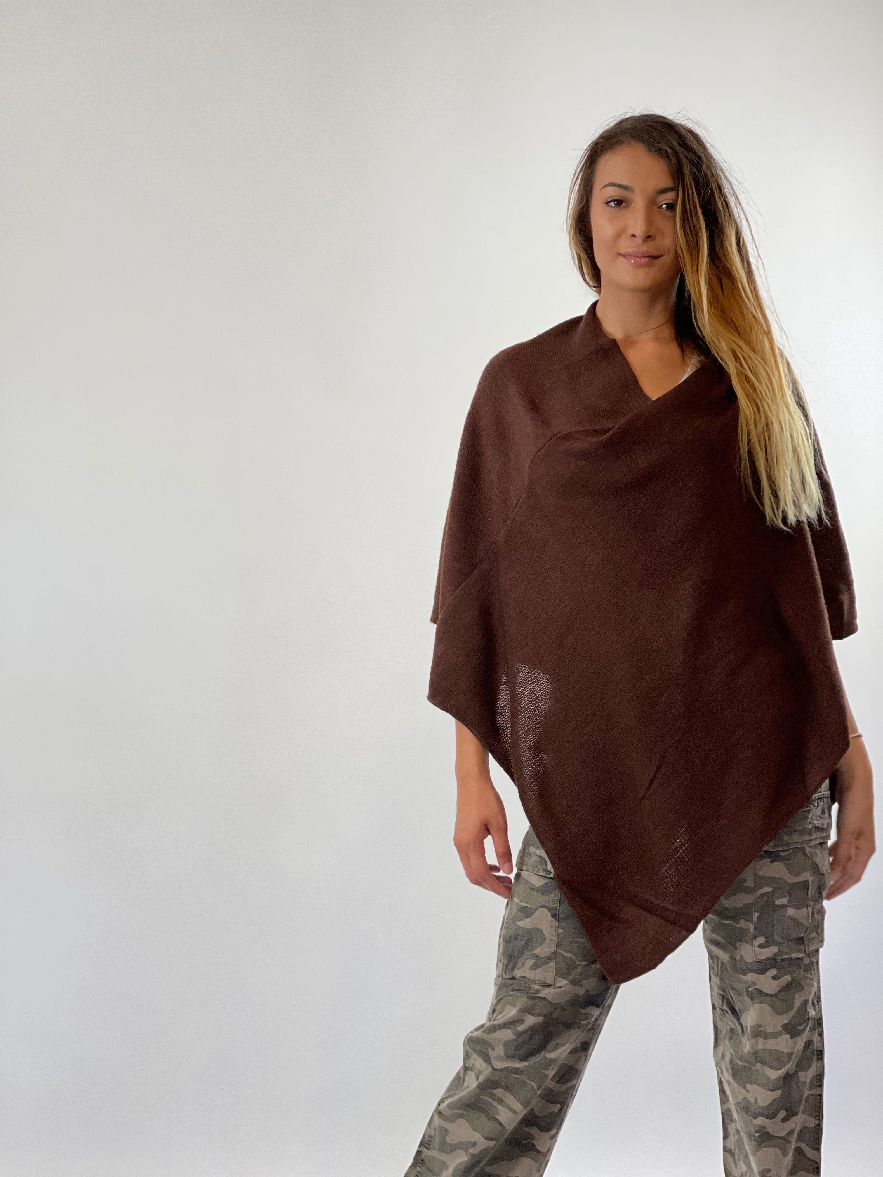 Lightweight poncho sweater best sale