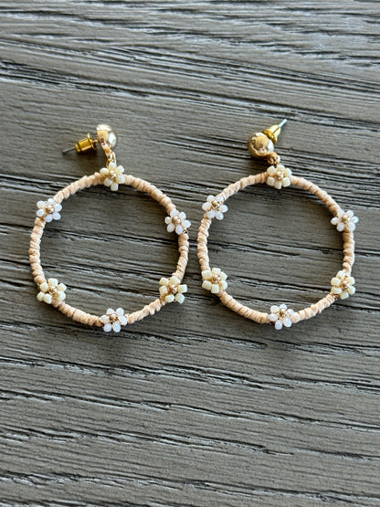 8414 Hoop & Daisy Earrings
