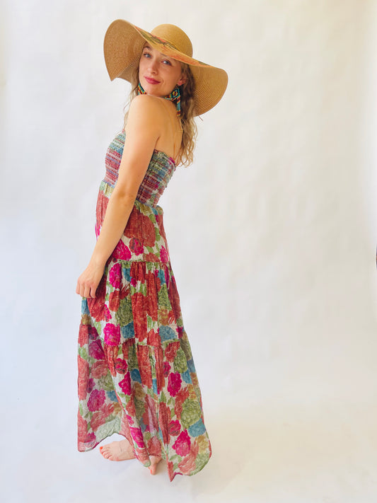 Strapless Date Maxi-Multi Color